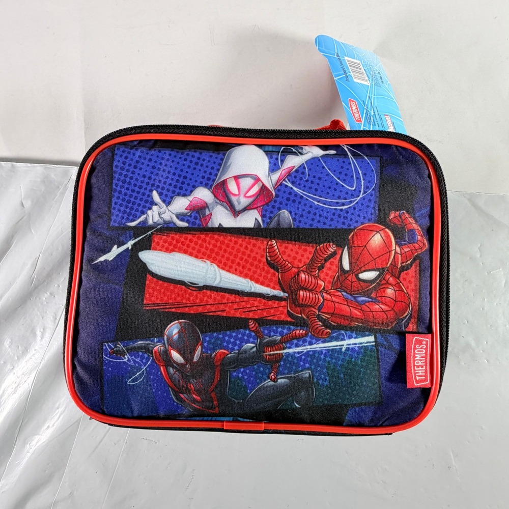 Thermos Marvel Spider-Man Kids Insulated Lunch Box Bag Peter Miles Gwen NWT